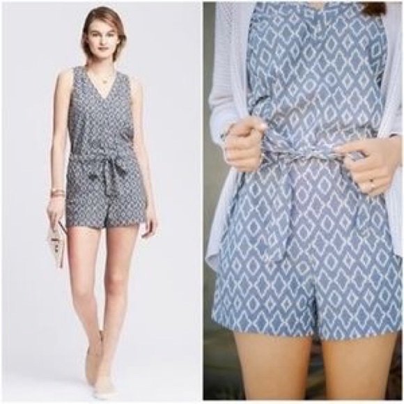 Banana Republic Pants - 4 BANANA REPUBLIC chambray ikat shirts romper